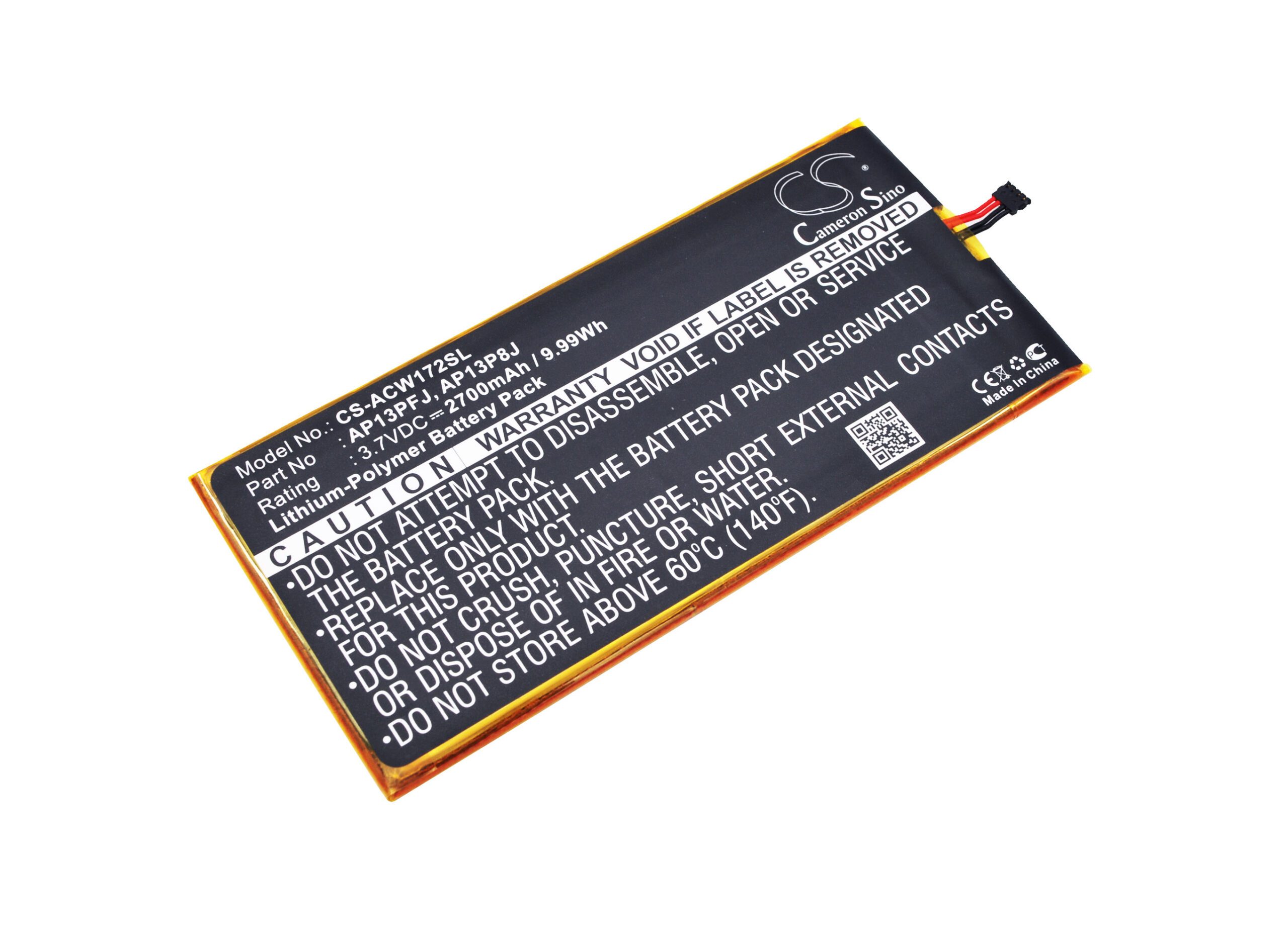 Acer Iconia B1-720 AP13PFJ Replacement Battery 3.7V 2700mAh