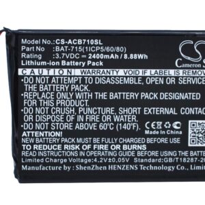 Acer Iconia B1-A71 Iconia Tab B1 Replacement Battery 2400mAh