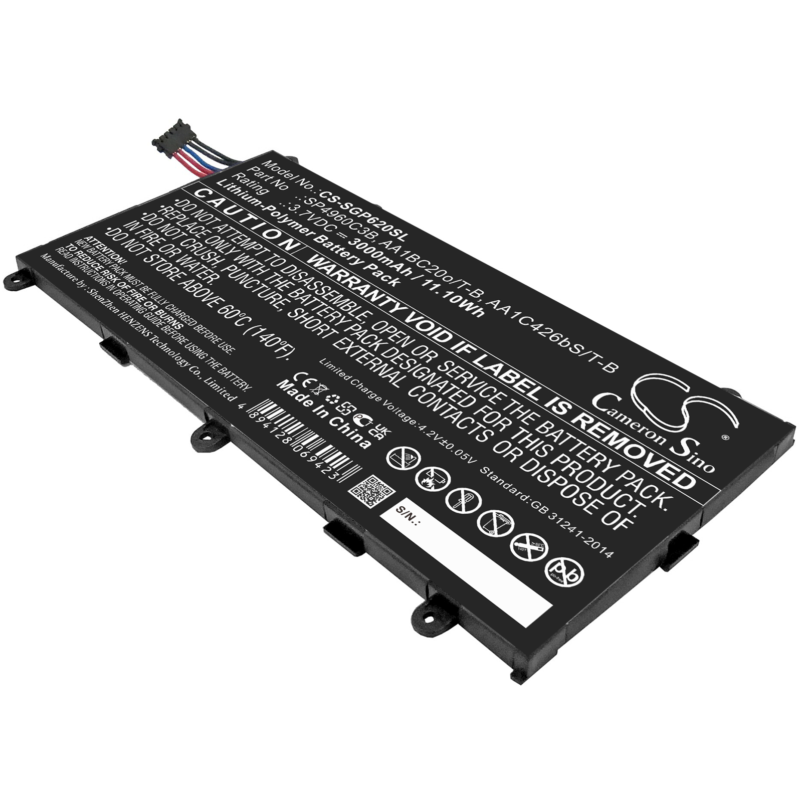 Samsung AA1BC20o/T-B Tablet Replacement Battery 3.7V 3000mAh