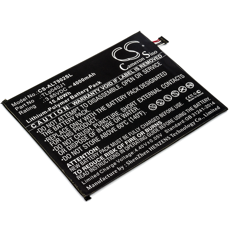 Alcatel TLp040J1 Tablet Replacement Battery 3.85V 4000mAh