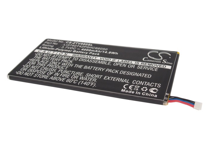 ZTE P98T T98 V9s Tablet Replacement Battery 4000mAh