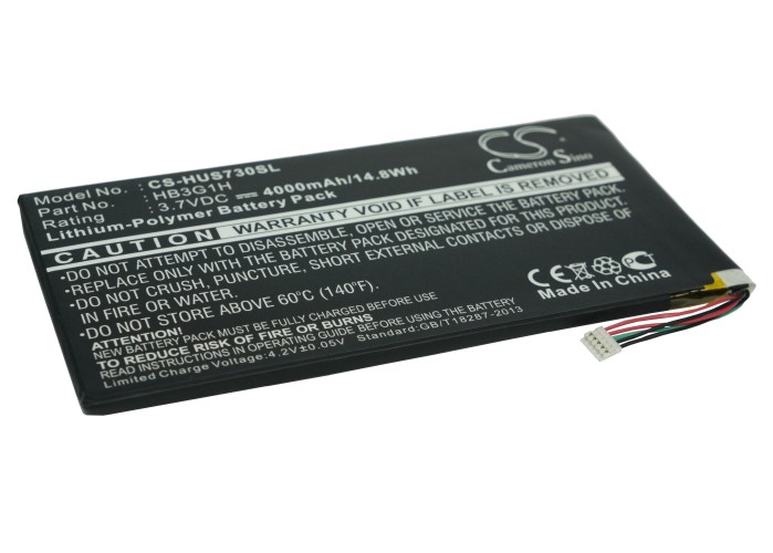 Huawei HB3G1H Tablet Replacement Battery 3.7V 4000mAh