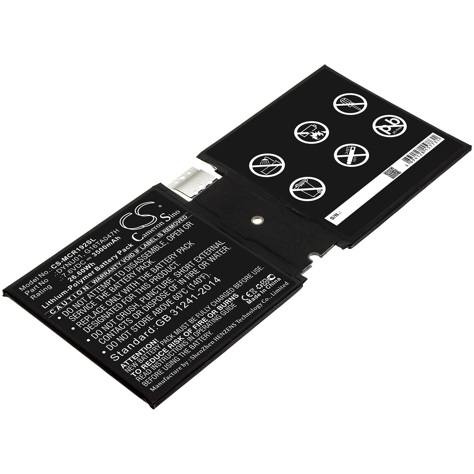 Microsoft Surface 1927 Tablet Replacement Battery 3500mAh