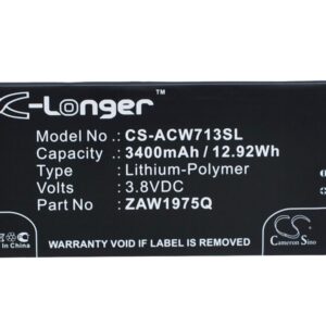 Acer A1-713 Iconia Tab 7 Replacement Battery 3.8V 3400mAh