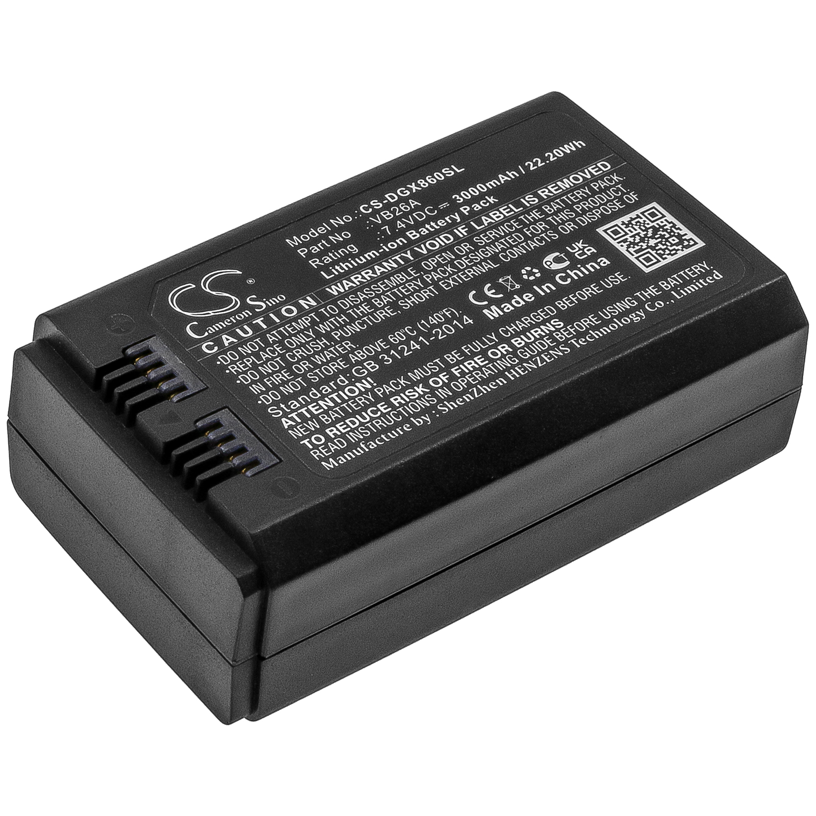 GODOX V860III VB26A VB26B Replacement Battery 7.4V 3000mAh