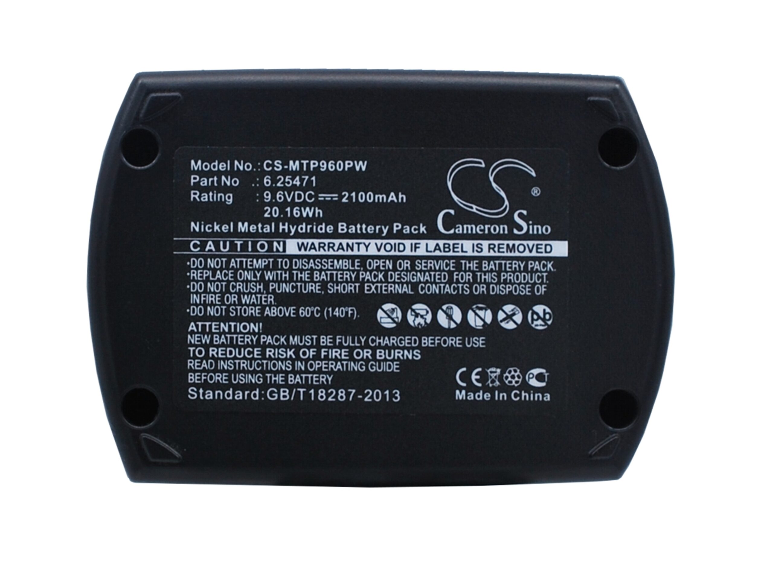 Metabo 6.25471 Power Tools Replacement Battery 9.6V 2100mAh