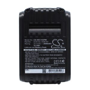 DeWalt DCB182 20V Lithium-Ion Replacement Battery 2600mAh