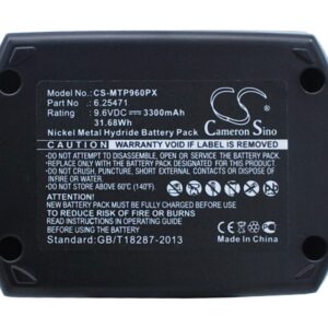 Metabo 6.25471 Power Tools Replacement Battery 9.6V 3300mAh