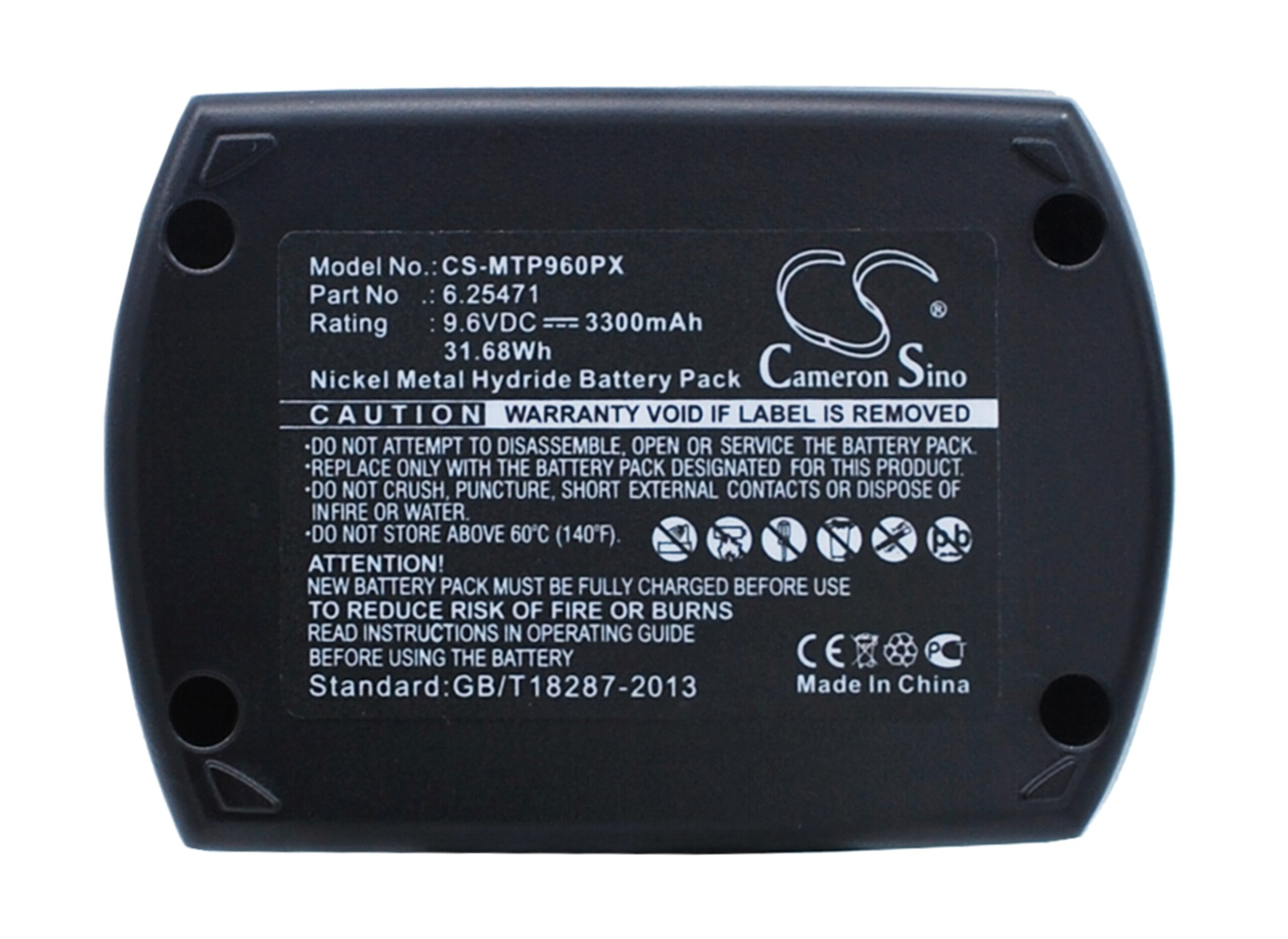 Metabo 6.25471 Power Tools Replacement Battery 9.6V 3300mAh