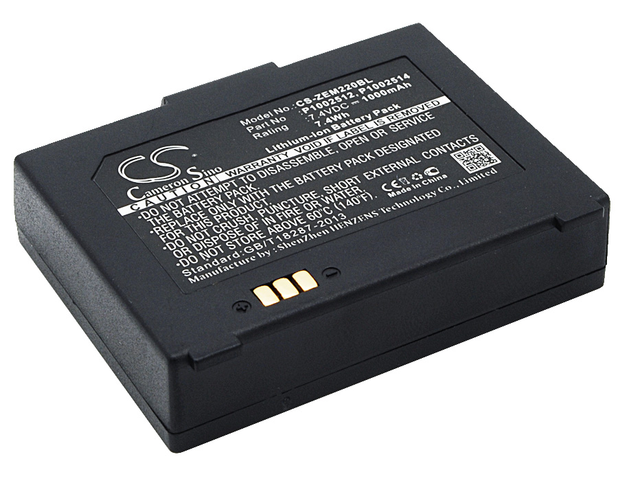 Zebra EM220 Mobile Printer Replacement Battery 7.4V 1000mAh