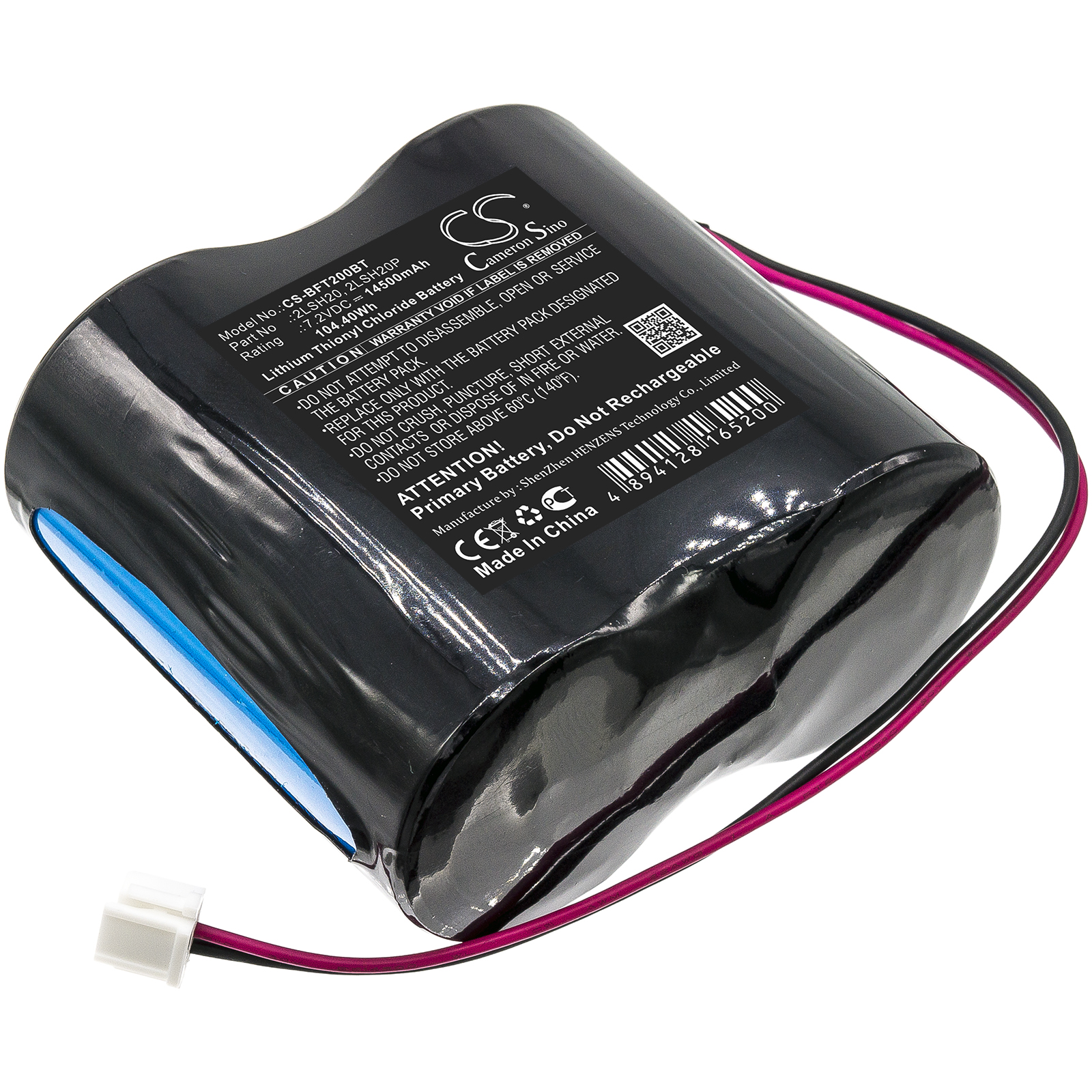 2LSH20 Gas Fire Ignition Compatible Battery 7.2V 14500mAh