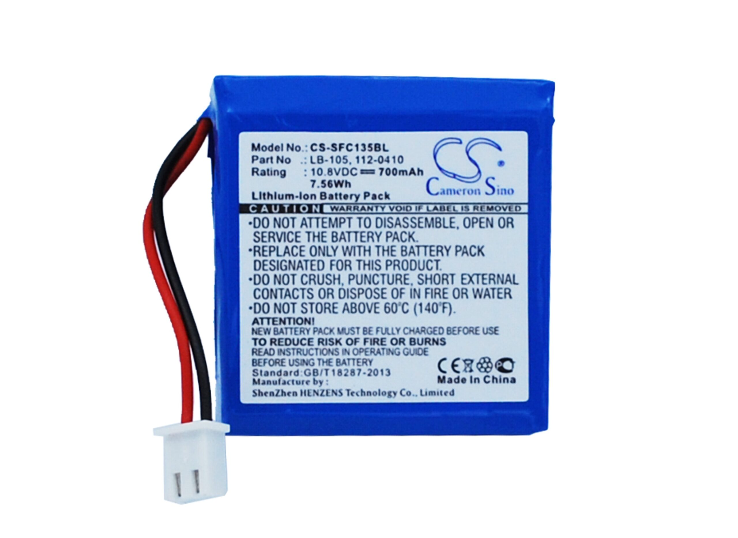 Safescan 135 145 155 165 Replacement Battery 10.8V 700mAh