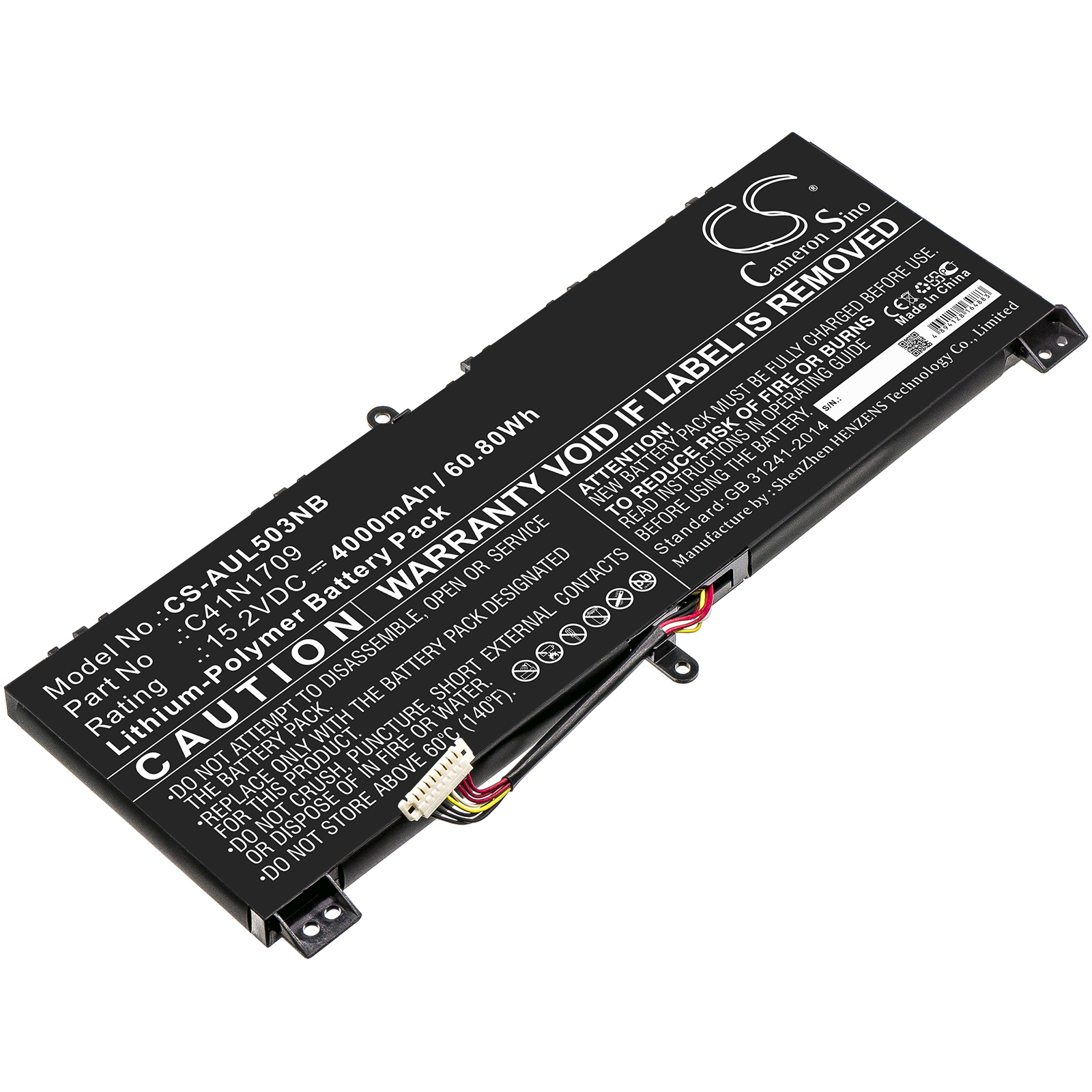 Asus 0B200-02730000 Replacement Battery 15.2V 4000mah