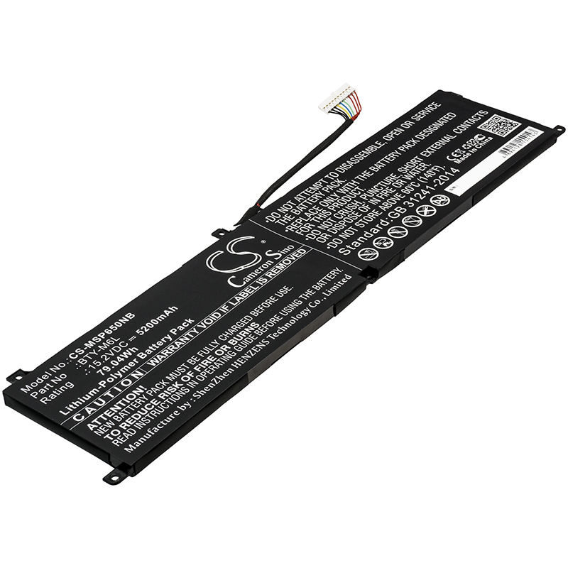 MSI GS65 STEALTH THIN BATTERY Replacement Battery 5200mAh