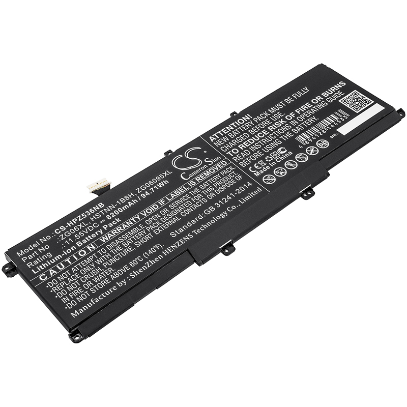 HP ZBook Studio G5 11.55V Replacement Battery ZG06XL 8200mAh