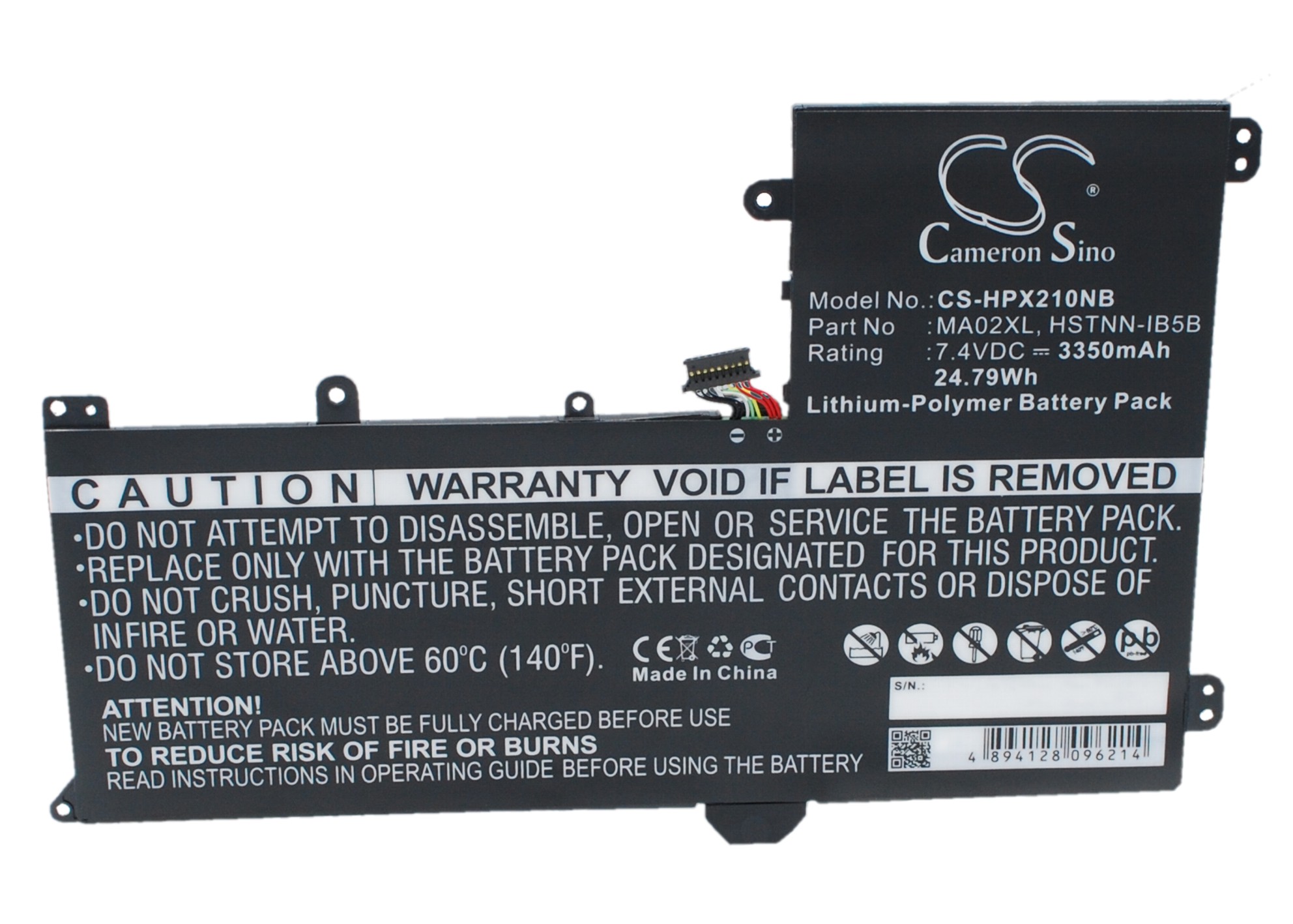 HP SlateBook 101 MA02XL Replacement Battery 7.4V 3350mAh