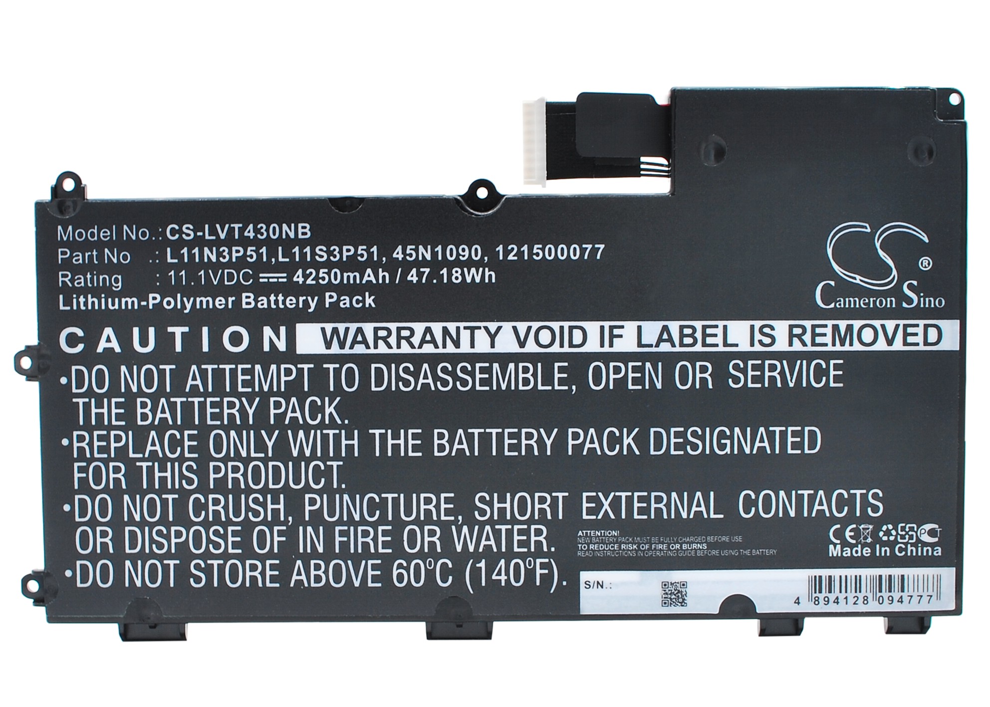 Lenovo ThinkPad T430u Replacement Battery 11.1V L11N3P51