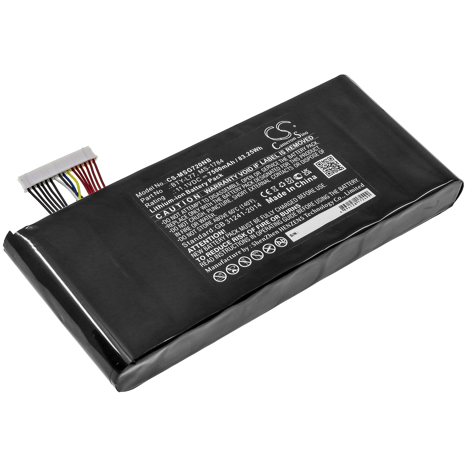 MSI GT72 6QDG16H21 Replacement Battery BTY-L77 11.1V
