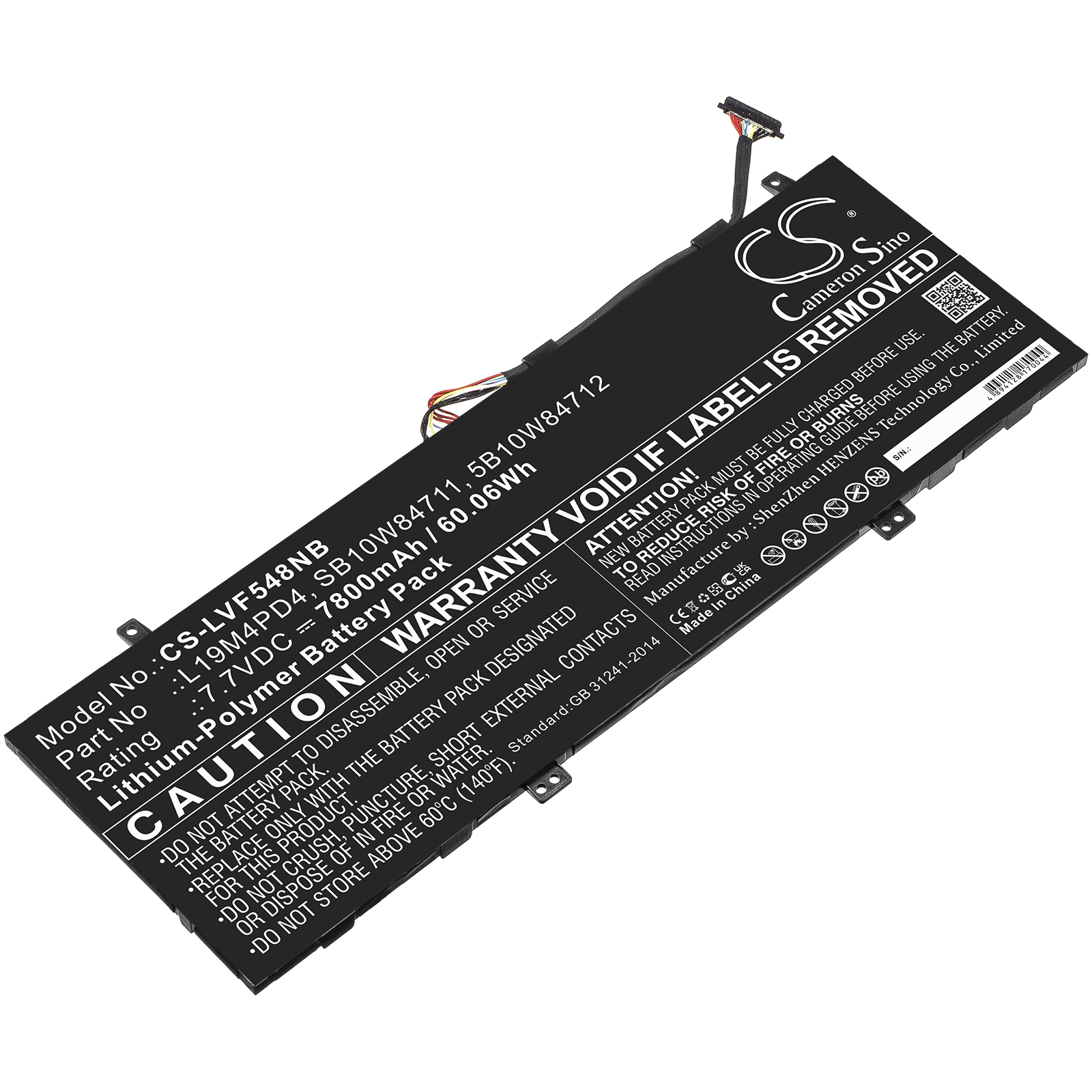 Lenovo Flex 5G L19M4PD4 Replacement Battery 7.7V 7800mAh