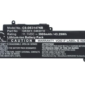 Dell Inspiron 11 3147 Replacement Battery 11.1V 3900mAh