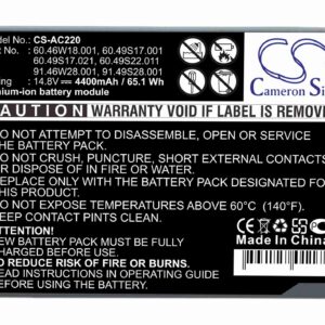 Acer 909-2420, 91.49V28.001, BT.00803.004, BT.T3004.001, BT.T3007.001, BT.T3007.003, BTP-43D1, BTP-58A1, BTP-59A1, BTP-60A1, BTP-84A1, BTP-85A1, LC.BTP01.003, LC.BTP03.002 CS-AC220