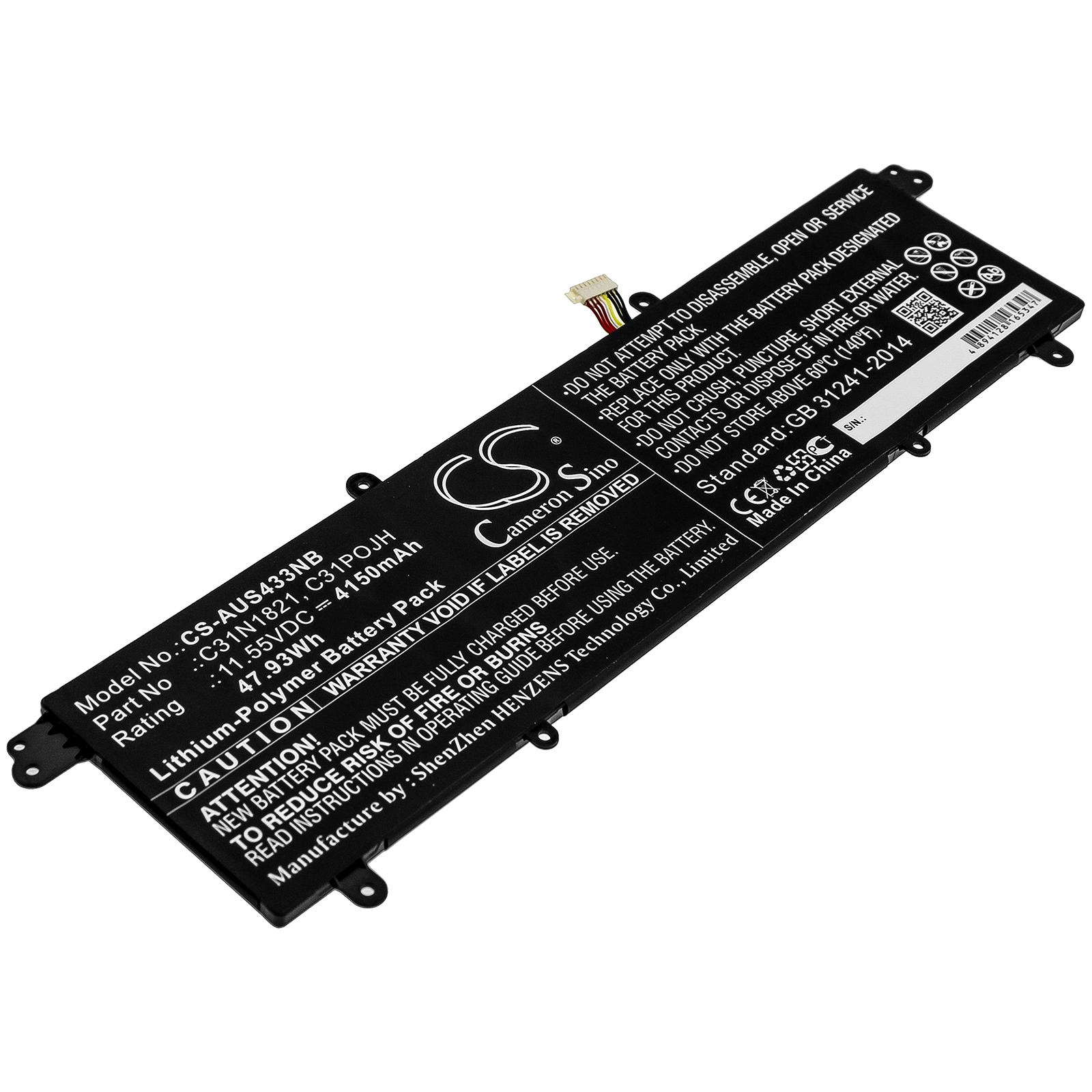 Asus VivoBook S14 C31N1821 Replacement Battery 11.55V