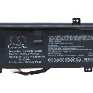 Dell Alienware M14X R3 G05YJ Replacement Battery 11.1V 6200mAh