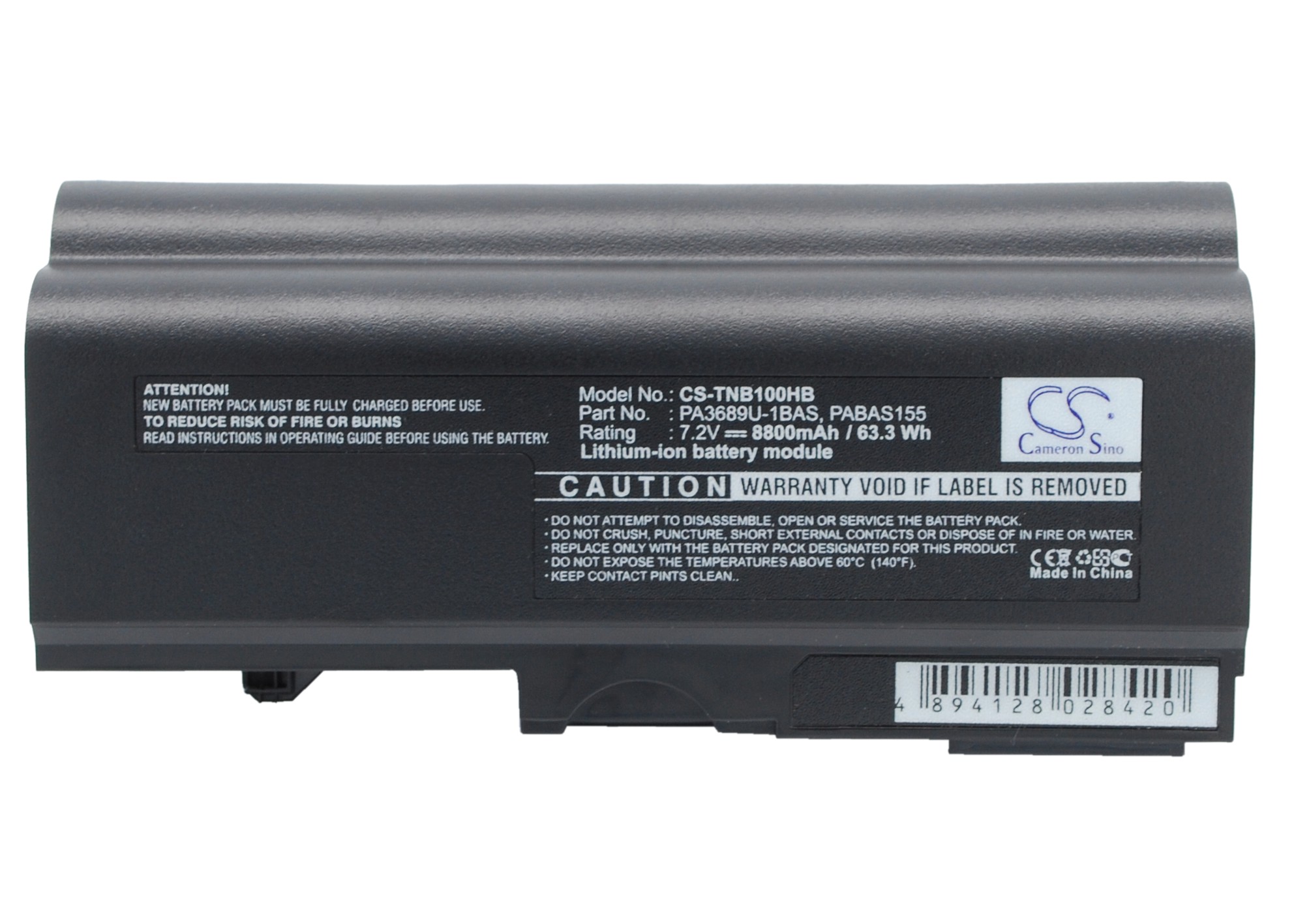 Toshiba Netbook NB100 Compatible Battery 7.2V 8800mAh