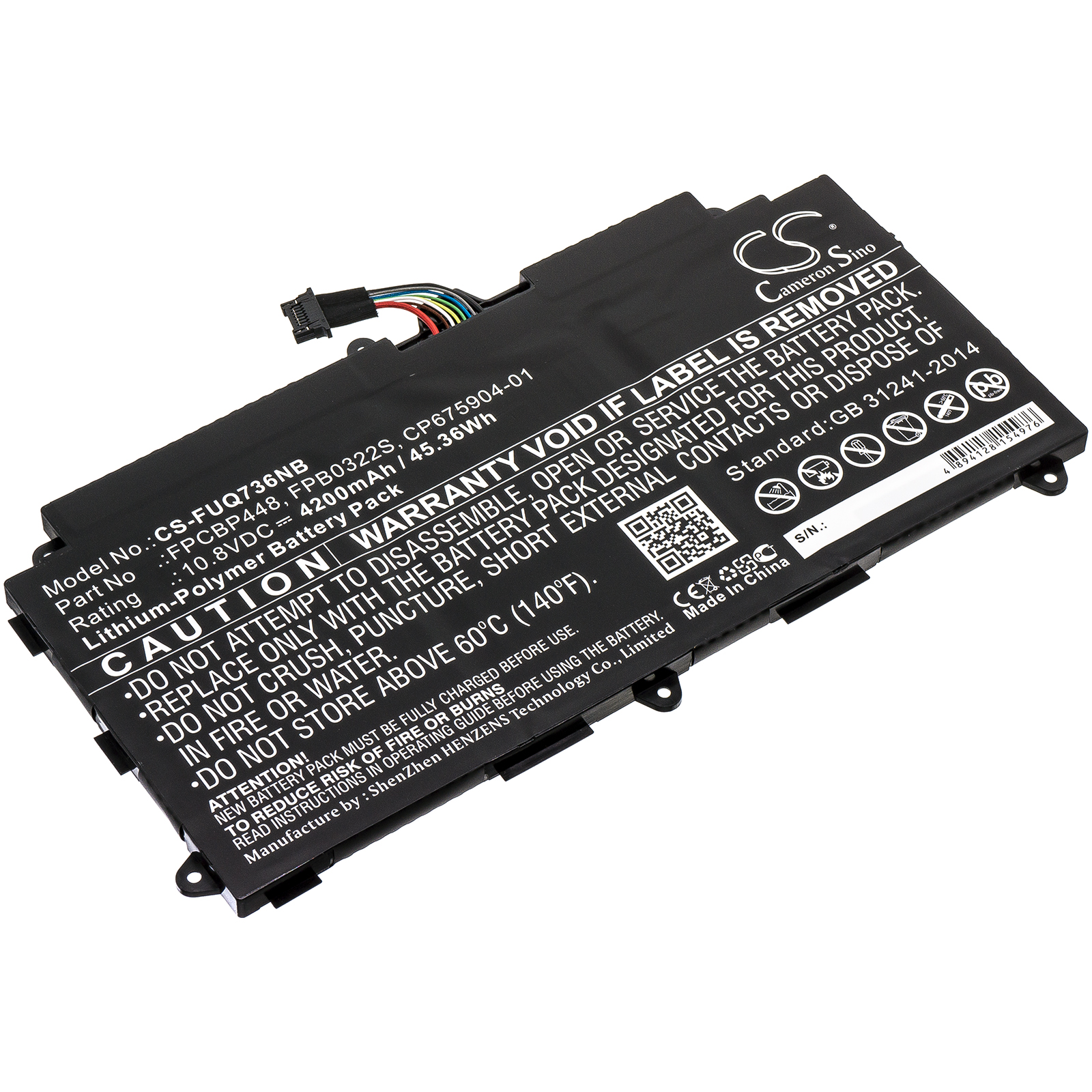 FPCBP448 Fujitsu Stylistic Q737 Replacement Battery 10.8V 4200mAh