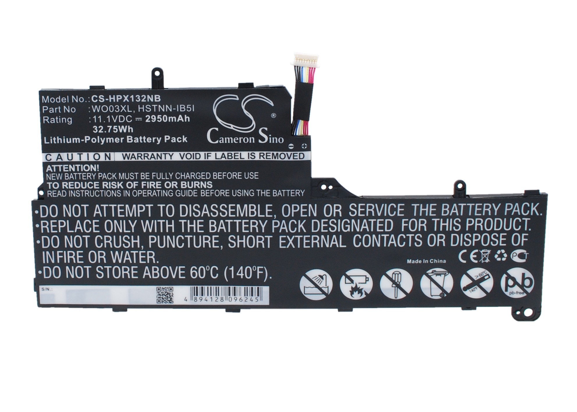 WO03XL HP Split 13 Compatible Battery 11.1V 2950mAh