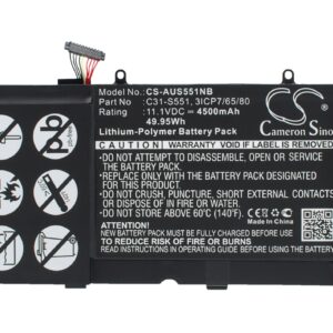 ASUS A551LB-XX234H Replacement Battery 11.1V 4500mAh