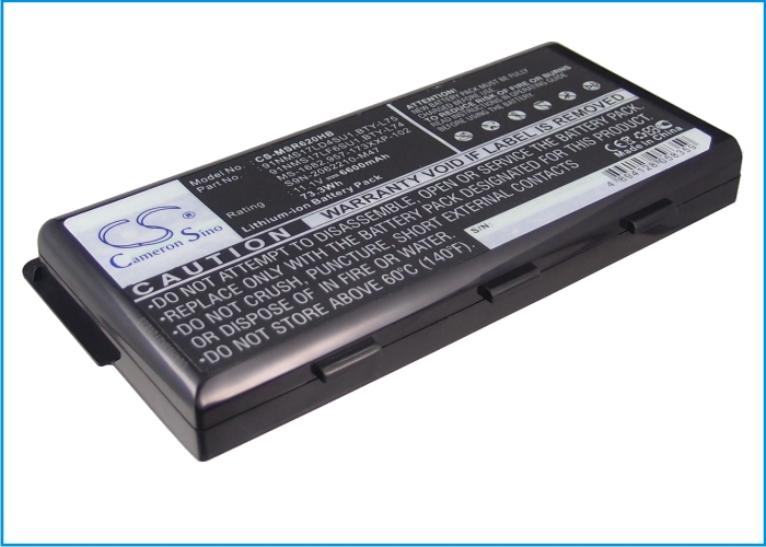MSI A5000 A6005 A7200 Replacement Battery 11.1V 6600mah