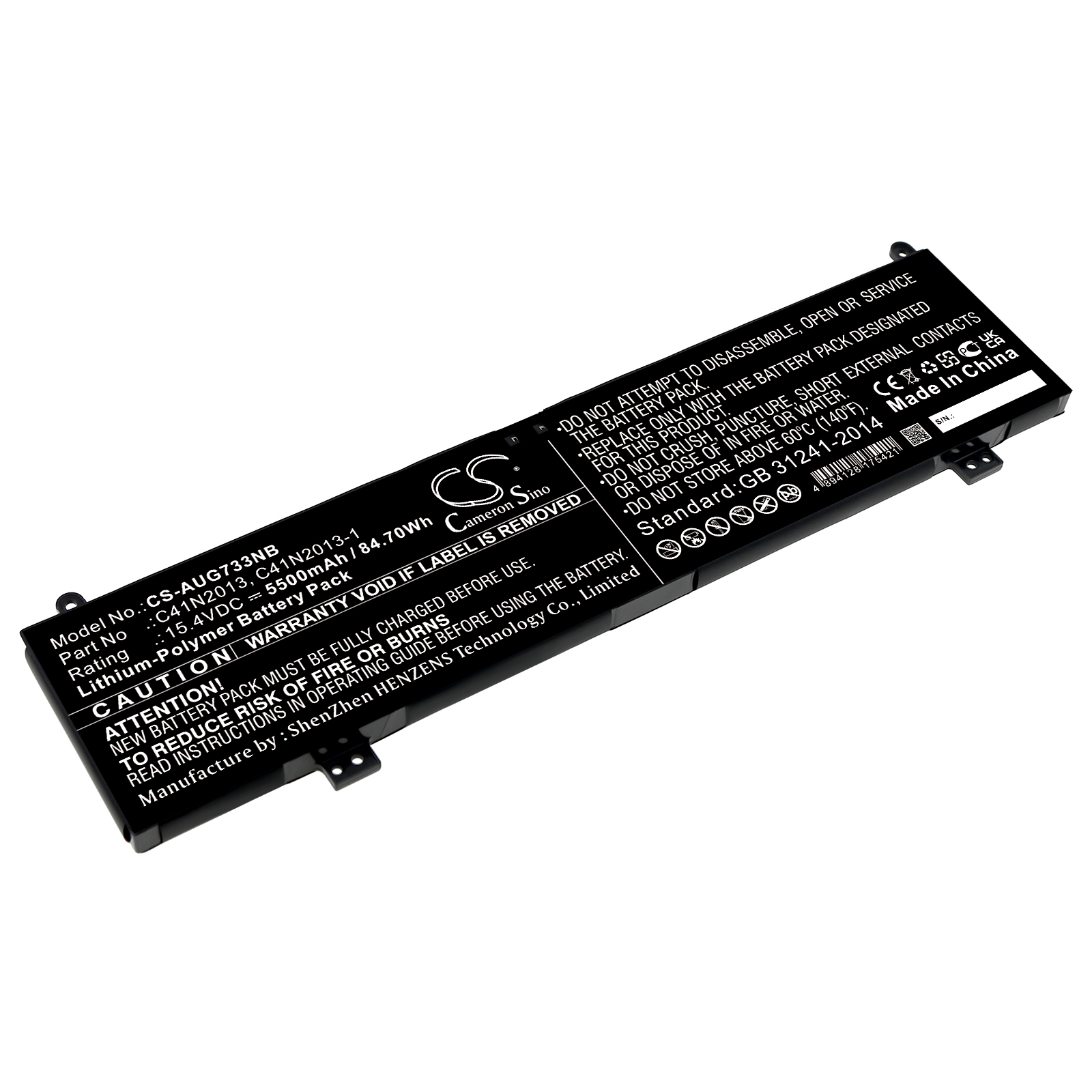 Asus ROG Strix SCAR 17 C41N2013 Compatible Battery 15.4V 5500mAh