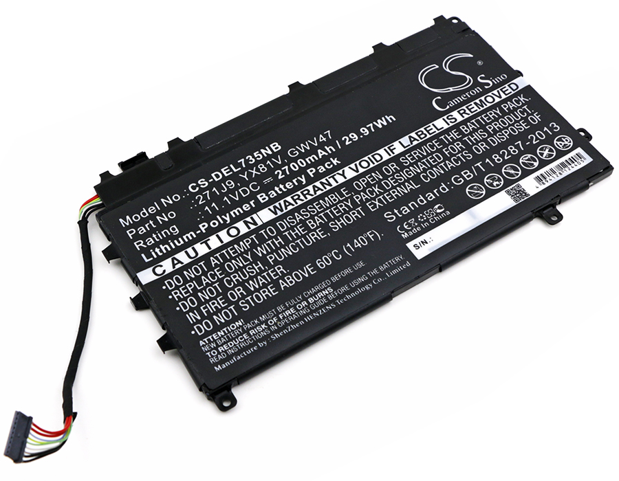 Dell Latitude 7350 11.1V Li-Polymer Replacement Battery 271J9