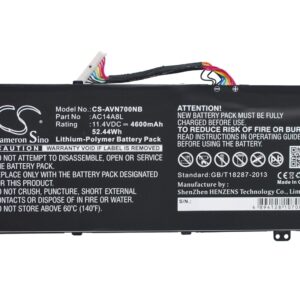 Acer Aspire VN7-571 Replacement Battery 11.4V 4600mAh AC14A8L