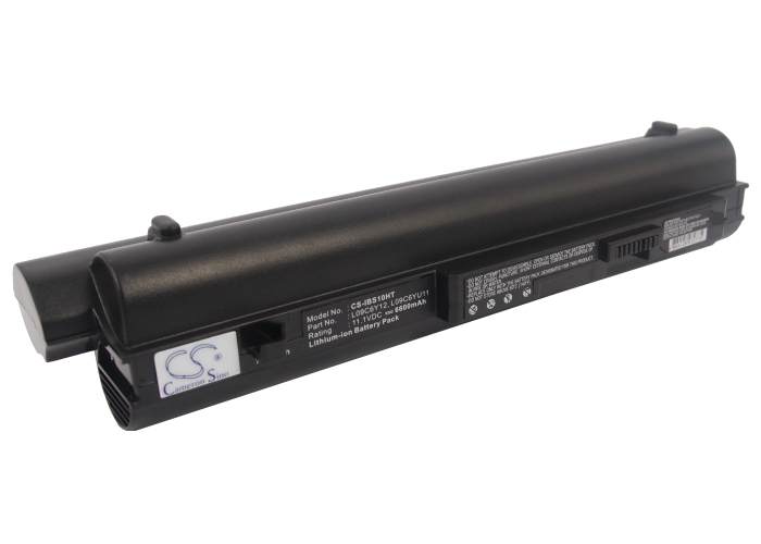 Black Battery For Lenovo Ideapad S10-2, Ideapad S10-2 20027, Ideapad S10-2 2957 11.1v, 6600mah - 73.26wh