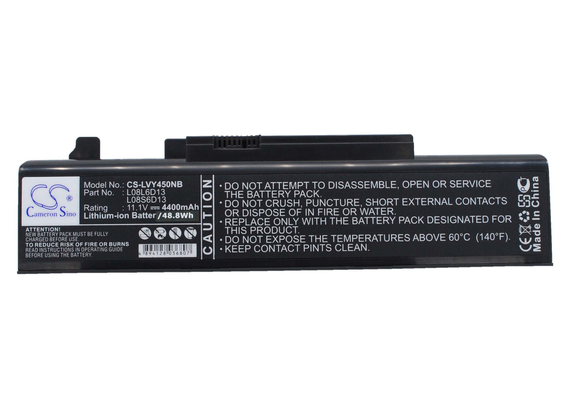 L08S6D13 Lenovo Replacement Battery 11.1V 4400mAh