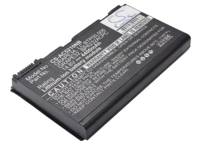 Acer TravelMate 5310 Replacement Battery GRAPE34 14.8V 4400mAh