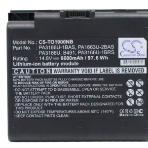 Toshiba  B491, PA3166U, PA3166U-1BAS, PA3166U-1BRS CS-TO1900NB