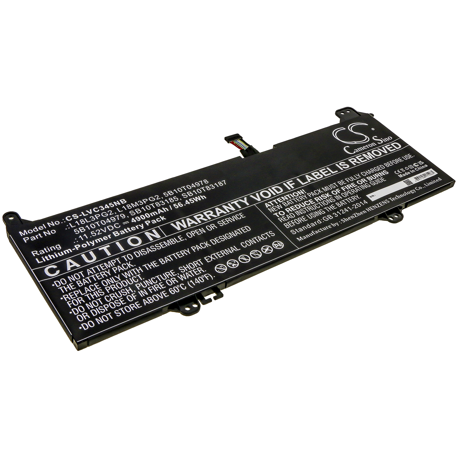 Lenovo 14w 81MQ0013AU Replacement Battery 11.52V 4900mAh