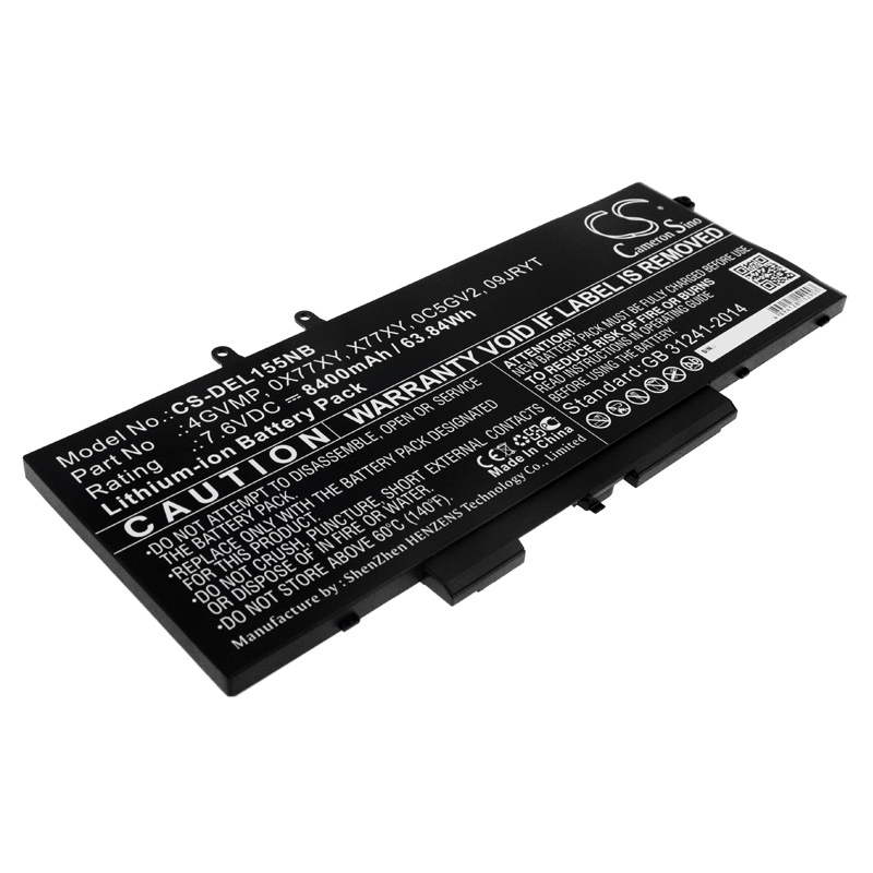 Dell Latitude 14 5400 Replacement Battery 4GVMP 7.6V 8400mAh