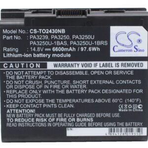 Toshiba  PA3239, PA3250, PA3250U, PA3250U-1BAS, PA3250U-1BRS CS-TO2430NB
