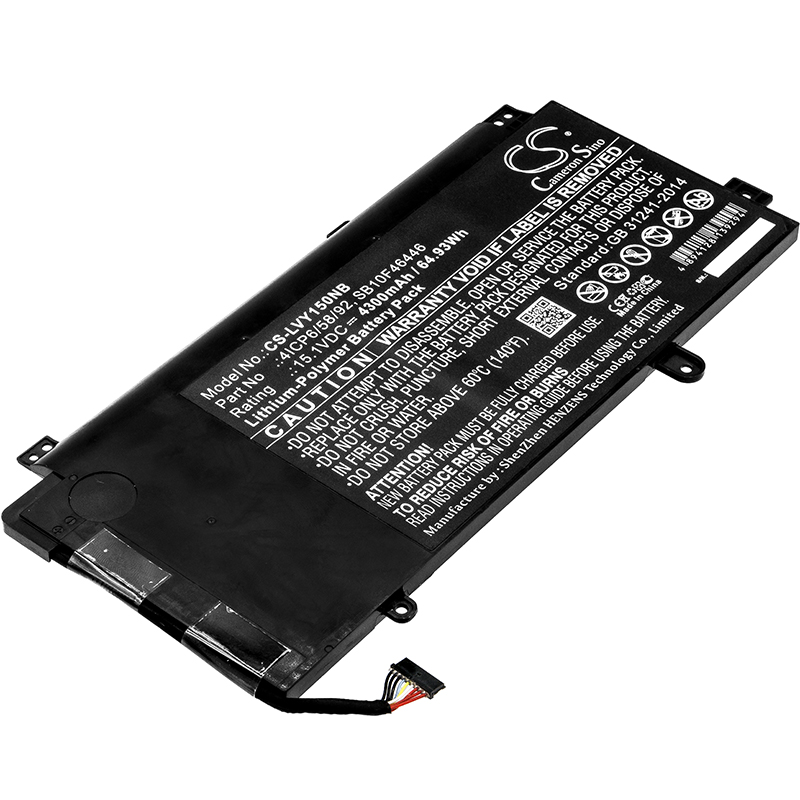 Lenovo ThinkPad Yoga 15 Replacement Battery 15.1V 4300mAh