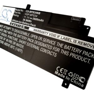Sony VGP-BPL34 VAIO Series Replacement Battery 11.1V 3600mAh