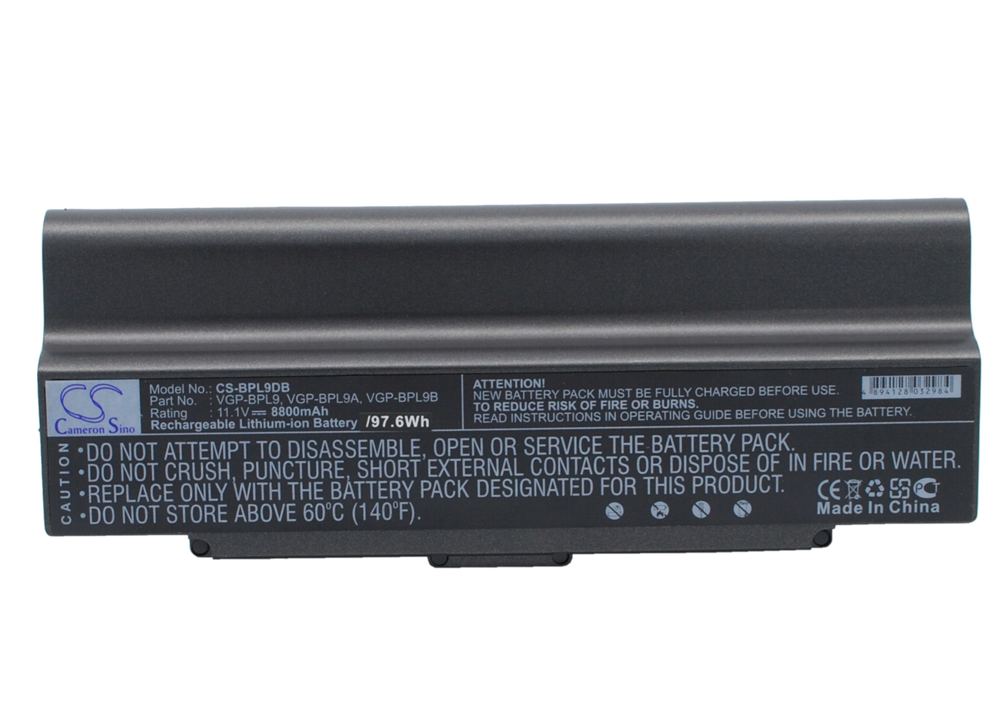 Sony VGP-BPL9 VAIO Series Replacement Battery 11.1V 8800mah
