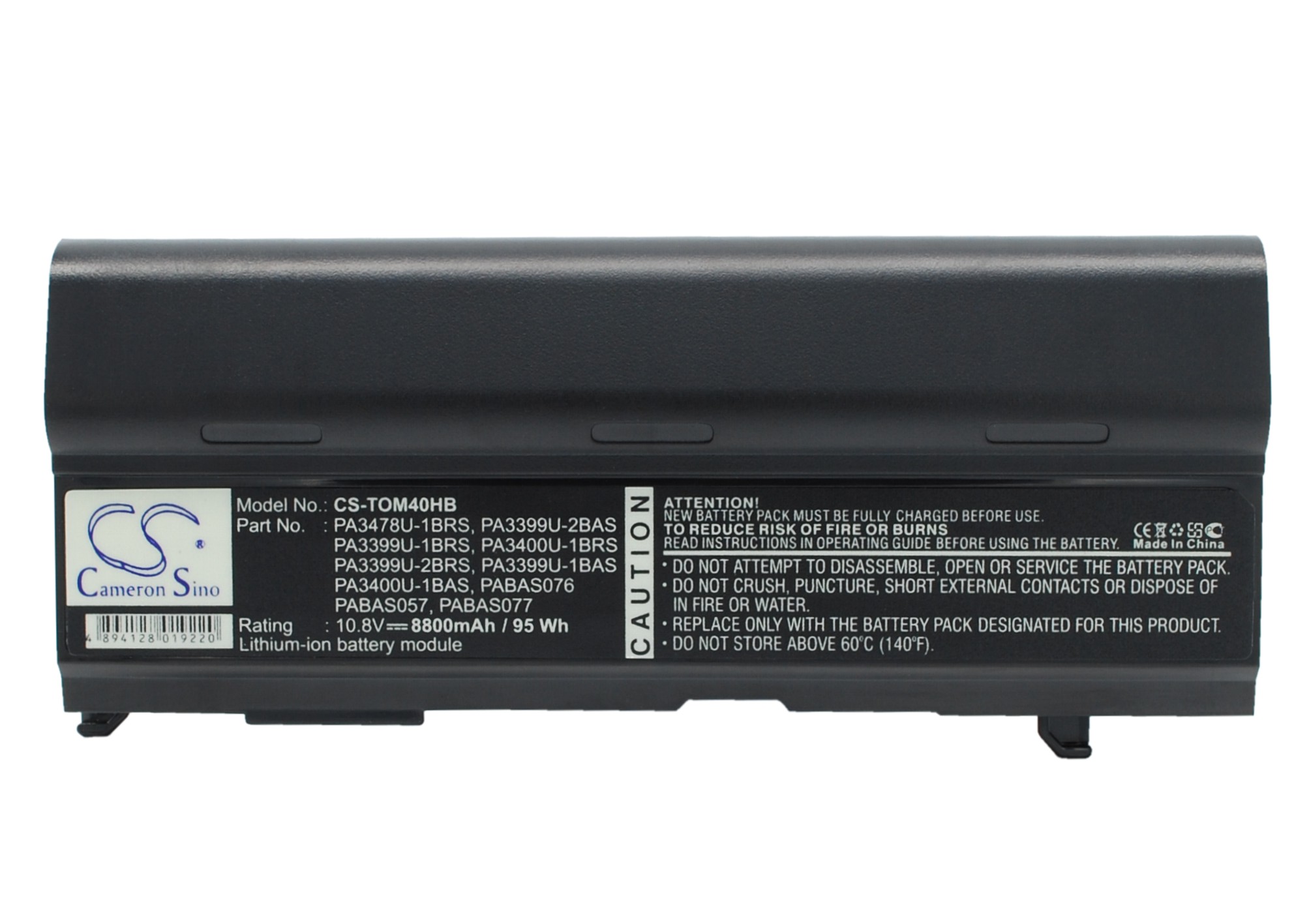 PA3399U-1BRS Toshiba Replacement Battery 10.8V 8800mAh