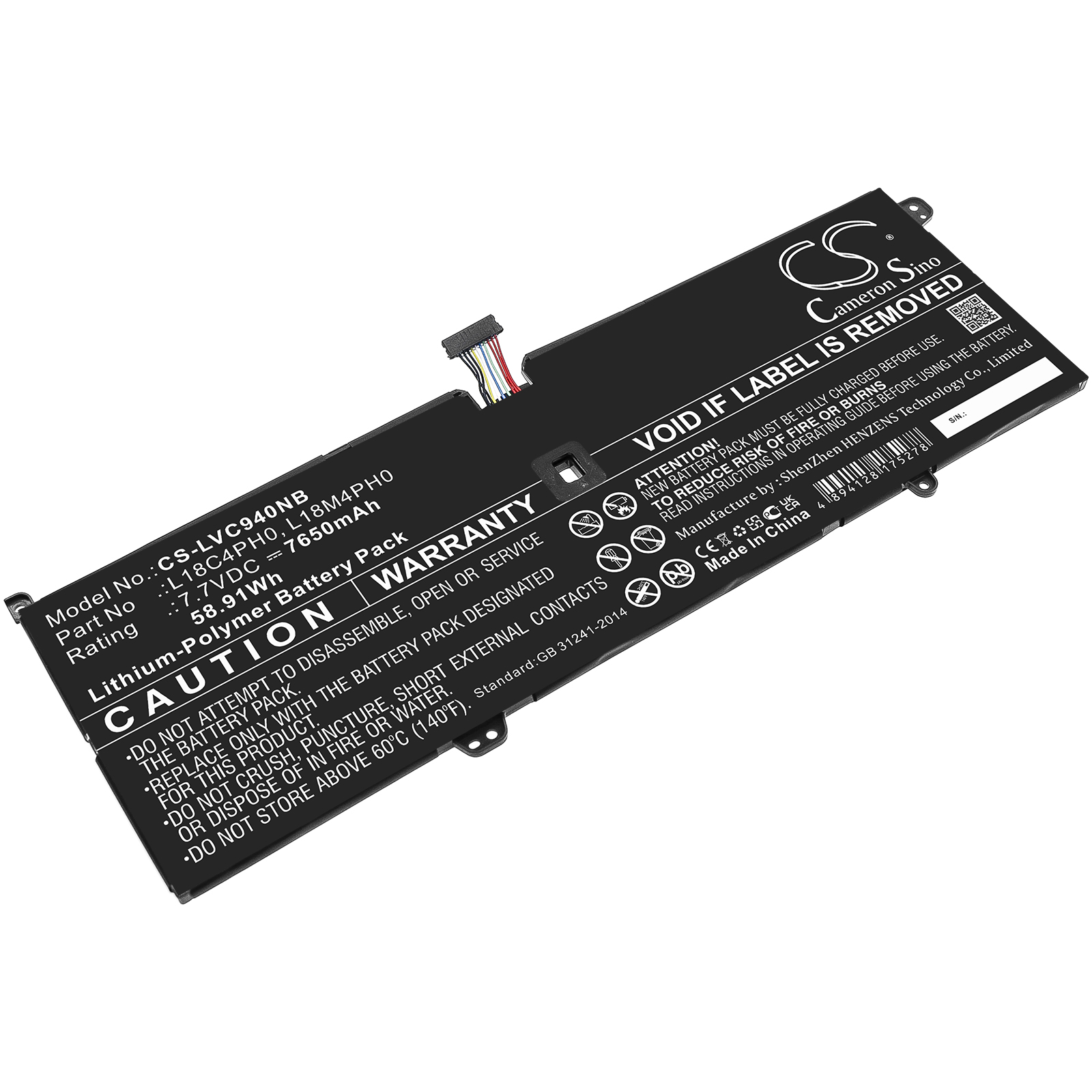 5B10T11585 Lenovo Replacement Battery 7.7V 7650mAh