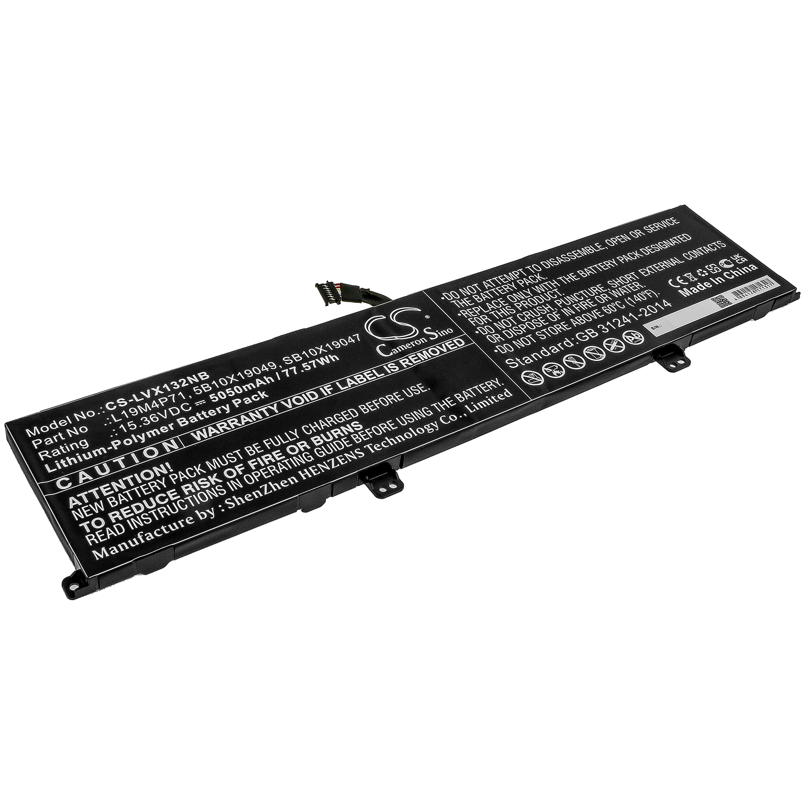 Lenovo 5B10X19049 Replacement Battery 15.36V 77.57Wh