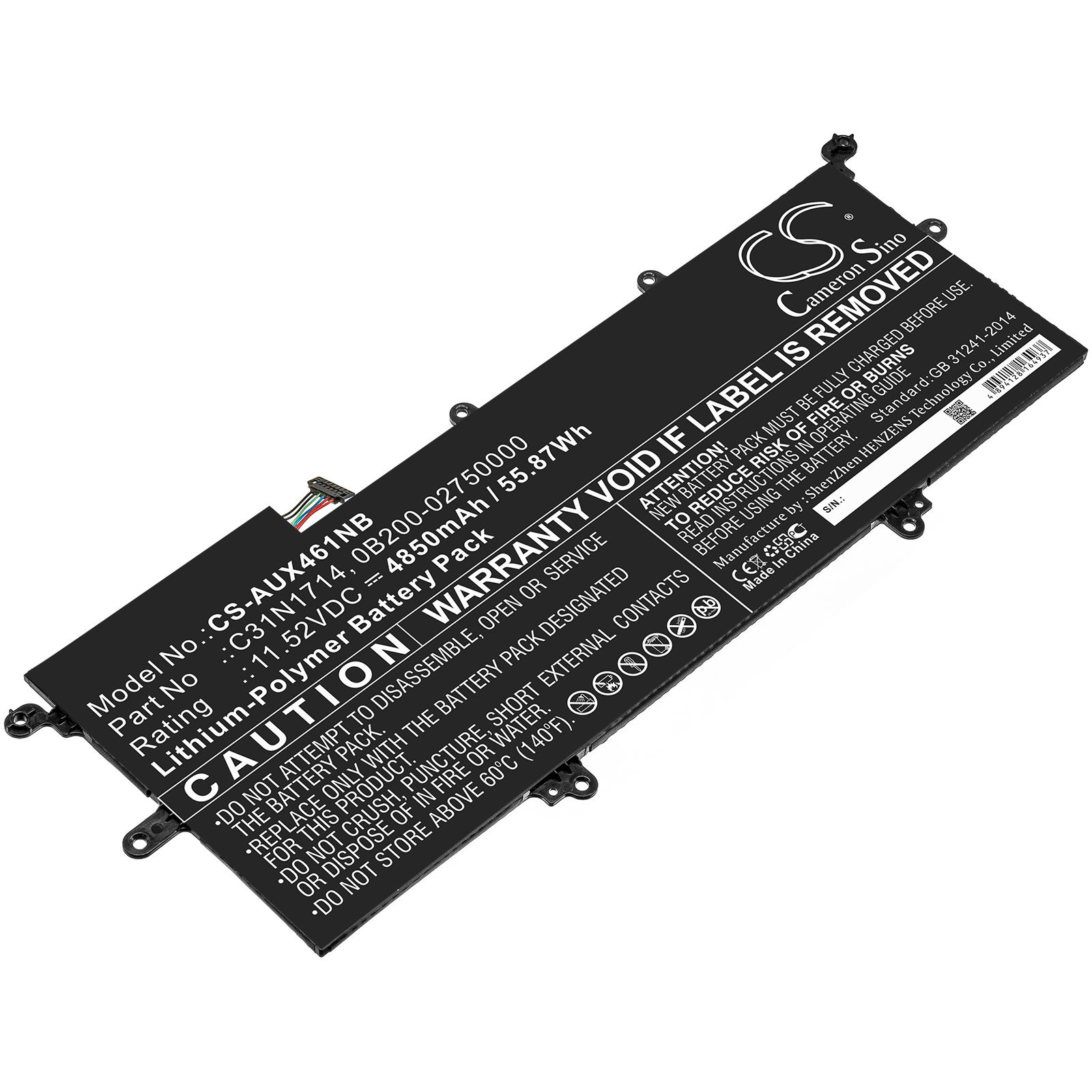 ASUS UX461U BATTERY Replacement Battery 4850mAh