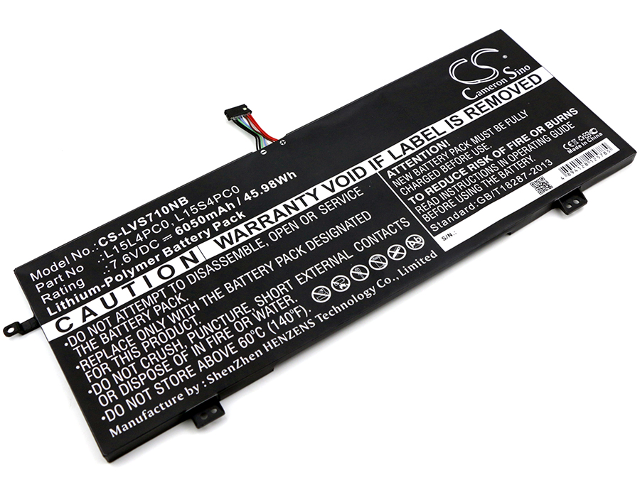 Lenovo IdeaPad 710S L15L4PC0 Replacement Battery 7.6V 6050mAh